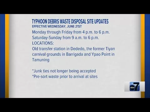 Updates on Typhoon Debris Waste Disposal Sites