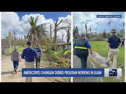 AmeriCorps Chainsaw Debris Program Working in Guam