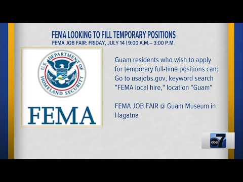 FEMA Looks to Fill Temporary Positions; Job Fair Scheduled for Friday