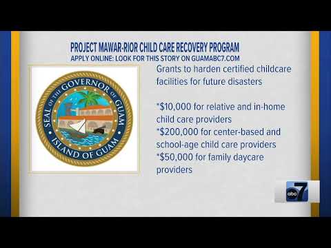 Grants Available through Project Mawar-rior Child Care Recovery Program