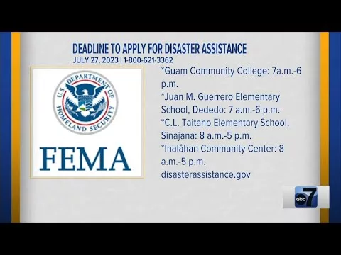 Deadline to Apply for Federal Disaster Assistance is July 27