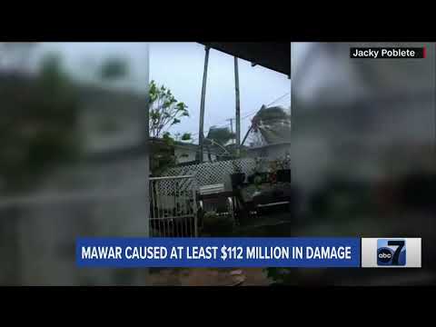 Mawar Caused at Least $112M in Damage