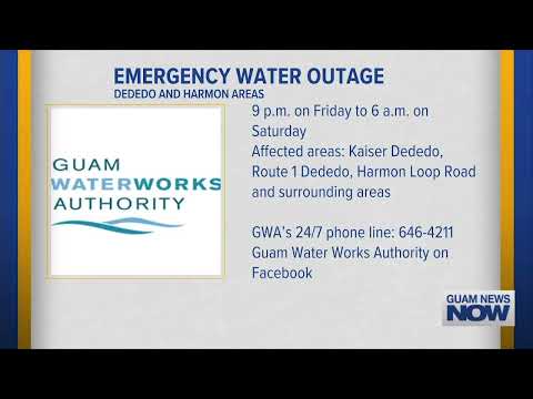 Emergency Water Outage Friday for Dededo, Harmon Areas