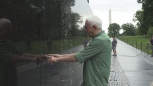 Congressional Veterans Clean Vietnam Veterans Memorial Wall